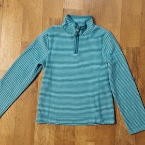 Old Navy Girls Turquoise Green Quarter‎ Zip Striped Pullover Size Medium